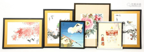 Collection Mixed Media Framed Asian Art