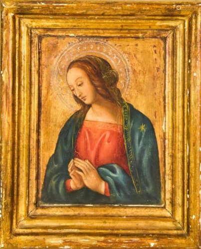 Framed Antique Virgin Mary Icon