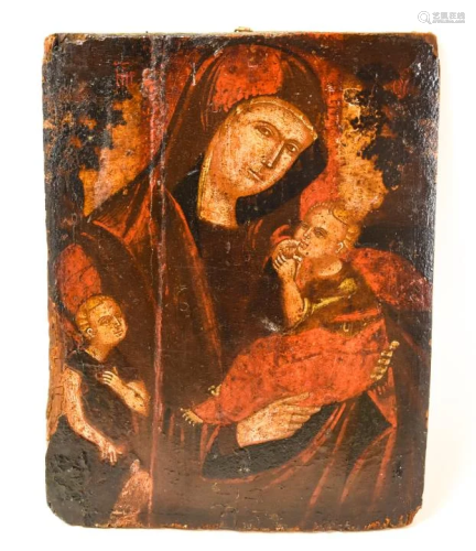 Antique Russian Madonna W Infant Jesus &…