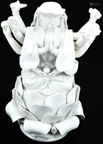 Chinese Blanc de Chine Porcelain Buddha St…