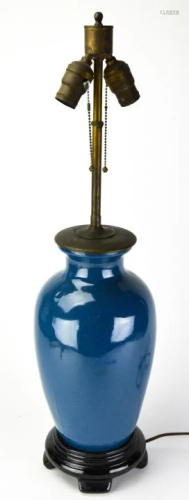 Asian Ceramic Vase Form Table Lamp