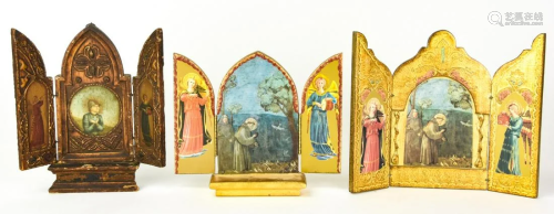 Collection Religious Small Gold Leaf Triptychs