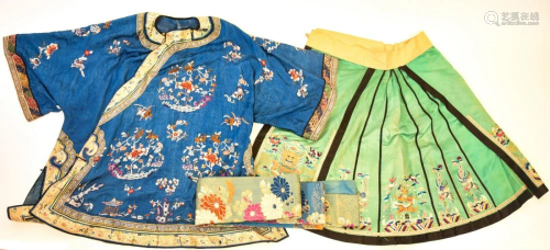 Collection Antique Japanese Robe Skirt & Obi…
