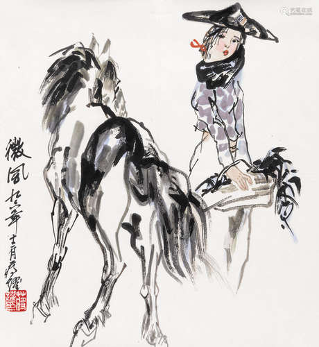 蒋跃（b.1958） 微风 镜心 设色纸本