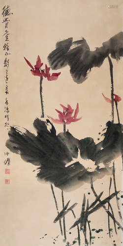 董希源（b.1964） 花花别样红 镜片 设色纸本