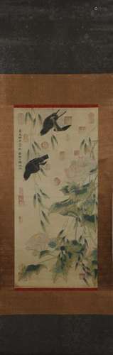 A Chinese Flower and Bird Painting, Han Huang Mark