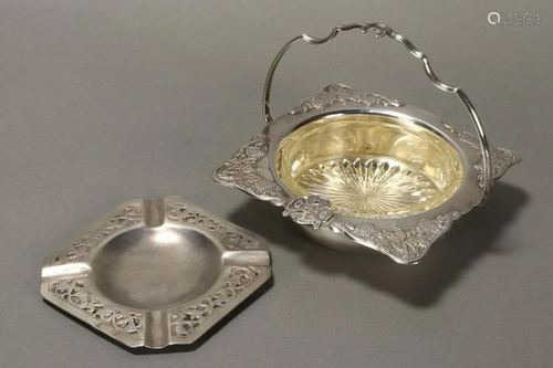 Two Silver Plate Dishes,