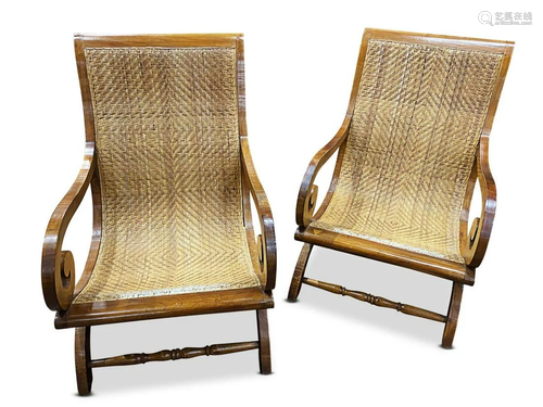 Pair of Indonesian Plantation Chairs,