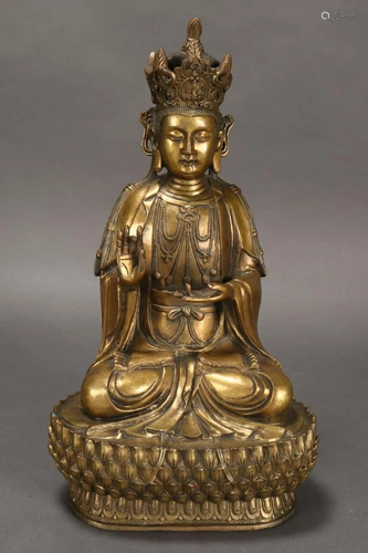 Chinese Gilt Bronze Buddha,