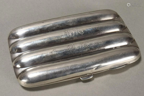 Edwardian Sterling Silver Cigar Case,