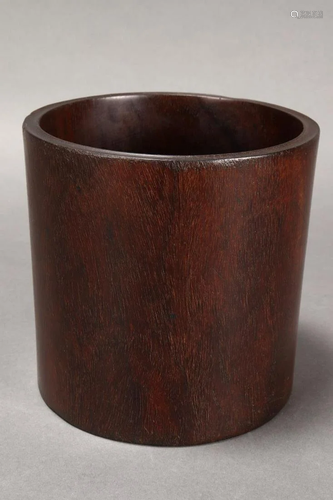 Chinese Hardwood Brush Pot,