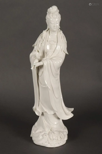 Chinese Blanc De Chine Figure of Kwan Yin,