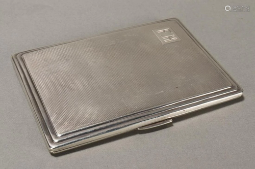 English Sterling Silver Cigarette Case,