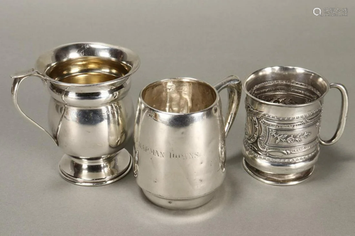 Three Petit English Sterling Silver Christening