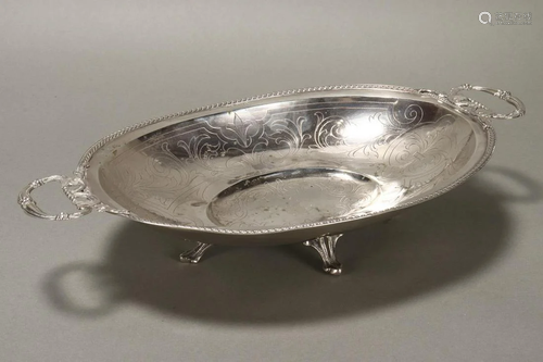 Austro-Hungarian Silver Twin Handled Serving