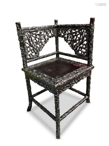 Delightful Chinese Carved Chair,