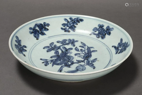 Chinese Qing Dynasty Blue and White P…