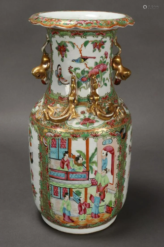 Cantonese Porcelain Vase,