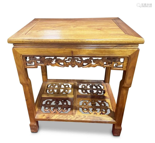 Chinese Hardwood Side Table,