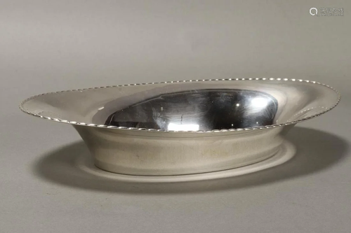 German Silver Oval Serving Dish,