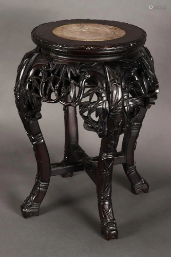 Chinese Marble Top Occasional Table,