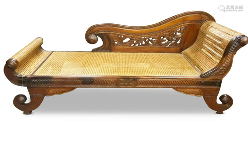 Indonesian Plantation Chaise Lounge,