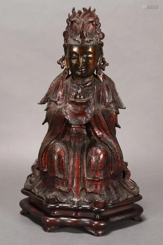 Stunning Late Ming Dynasty Bronze and Lacquer