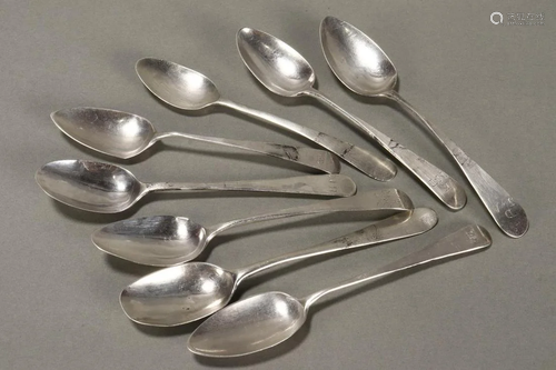 Lovely Selection of Eight Georgian Sterling Sil…