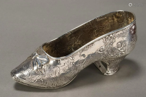 Delightful Hanau Silver Novelty Shoe,