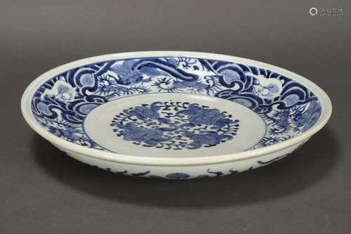 Chinese Qing Dynasty Blue and White P…