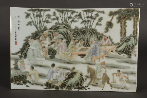 Chinese Porcelain Panel,