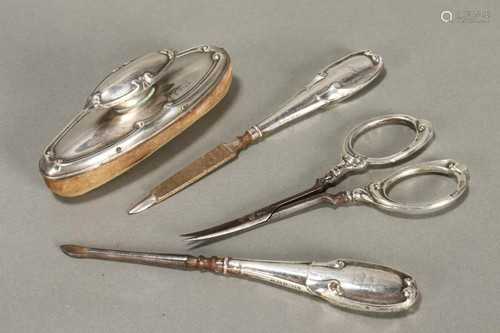 Edwardian Sterling Silver Manicure Set,