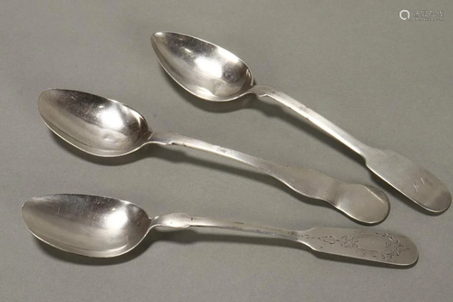 Three German Silver Spoons,