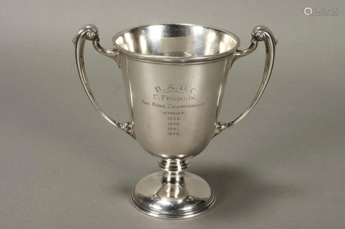 George V Sterling Silver Twin Handled Cup,