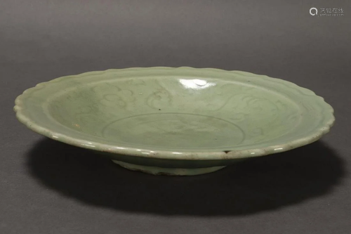 Chinese Ming Dynasty Celadon Dish,