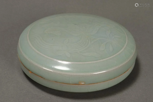 Chinese Celadon Box and Cover,