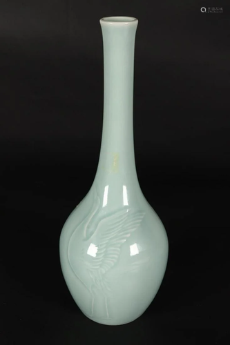 Fine Japanese Celadon Vase,