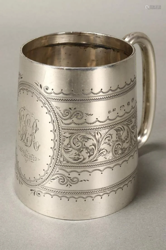 Victorian Sterling Silver Christening Mug,