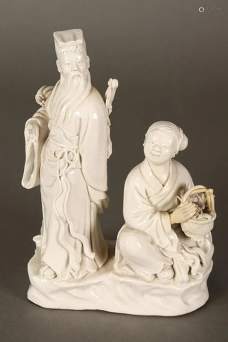 Chinese Blanc De Chine Figure Group,