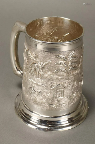 Indian Sterling Silver Tankard,