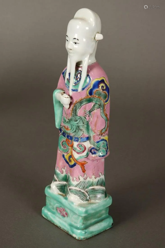 Chinese Qing Dynasty Porcelain Figure,