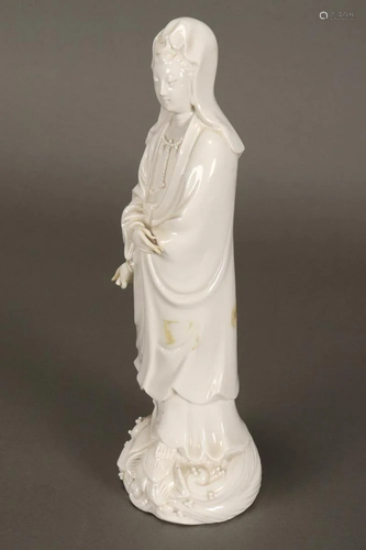 Chinese Blanc De Chine Porcelain Kwan Yin,