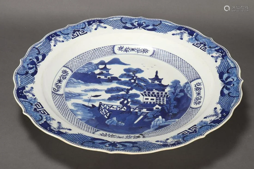 Handsome Chinese Blue and White Porcelain …