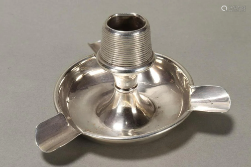 English Silver Vesta and Ashtray,