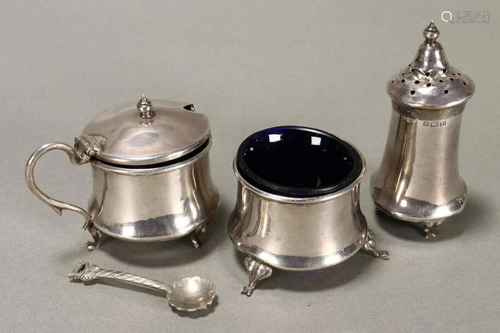 George V Sterling Silver Cruet Set,