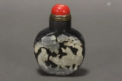 Impressive Chinese Jade Snuff Bottle,