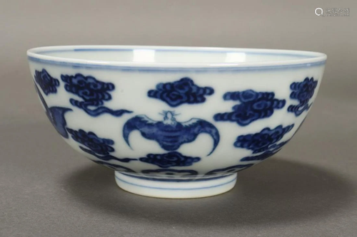 Chinese Blue and White Porcelain Bowl,