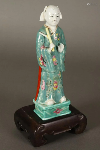 Chinese Late Qing Dynasty Porcelain Figure,