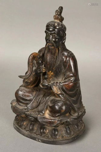 Chinese Seated Bronze Buddha,