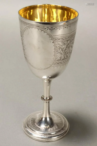 Victorian Sterling Silver Goblet,